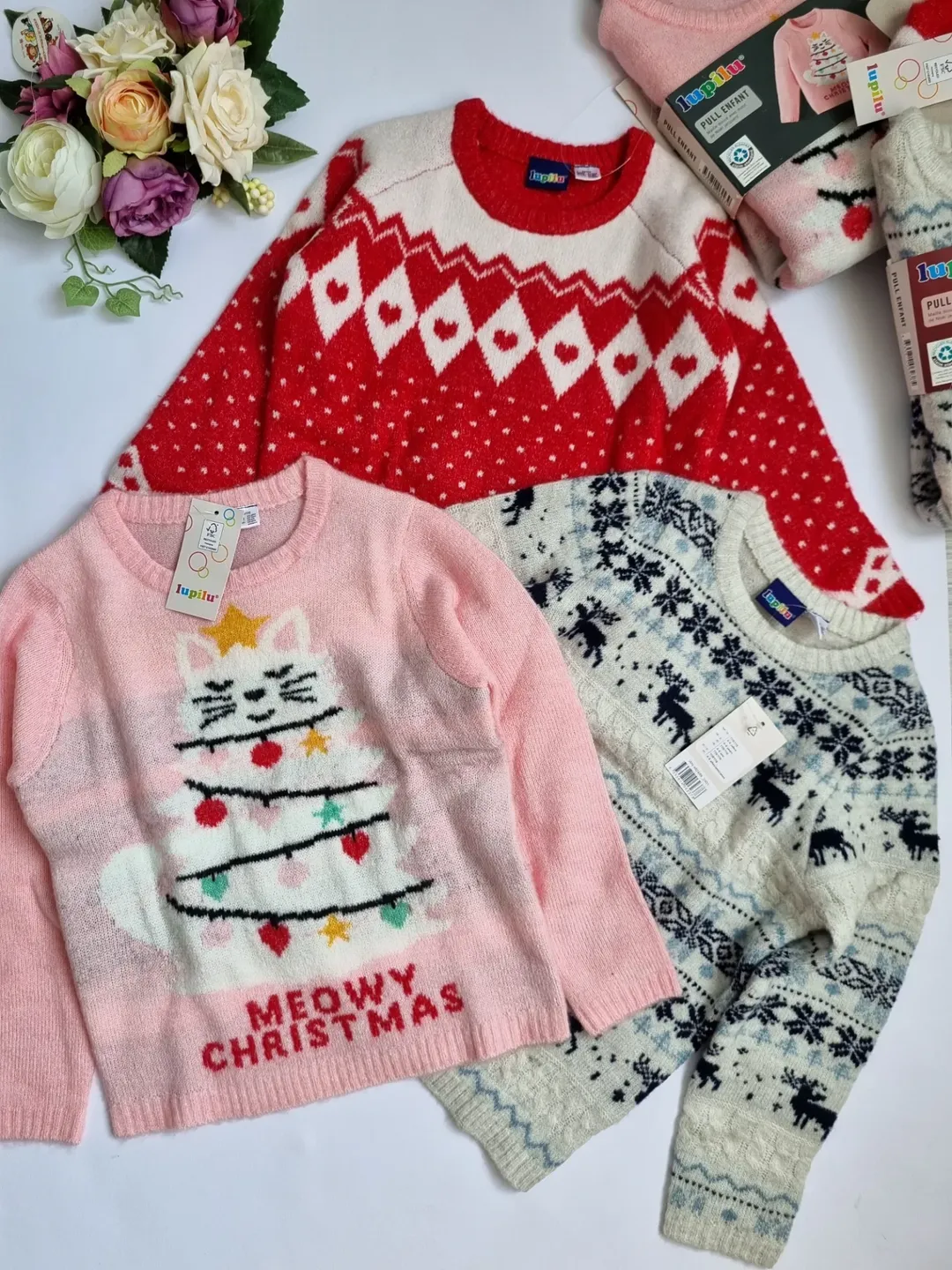 پلیور بافت کریسمسی بچه‌گانه برند لوپیلو
