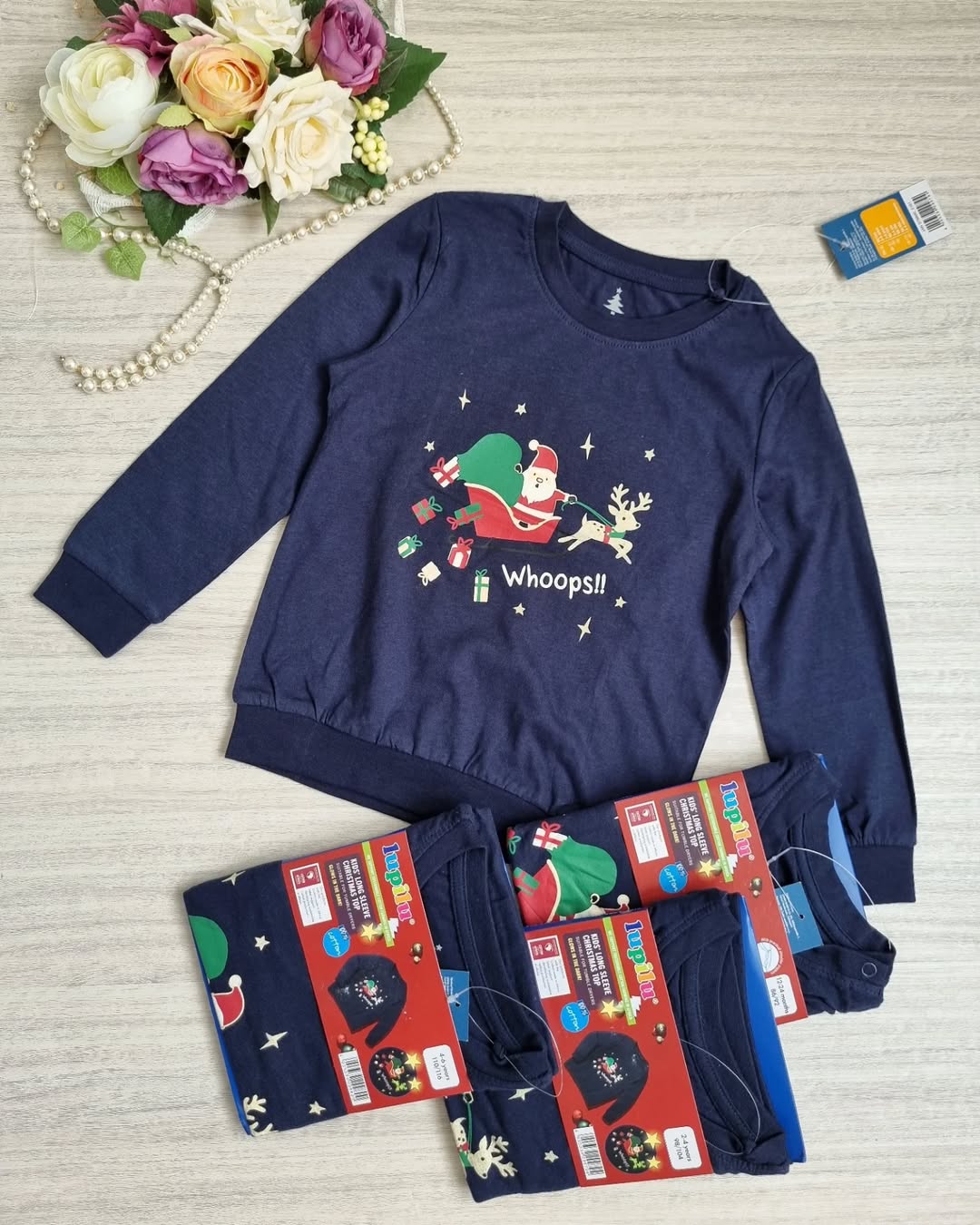 بلوز نخی پسرانه طرح کریسمس