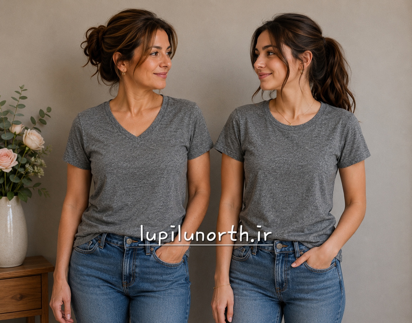 تیشرت ۱۰۰درصدپنبه بیسیک زنانه و دخترانه برندschiba